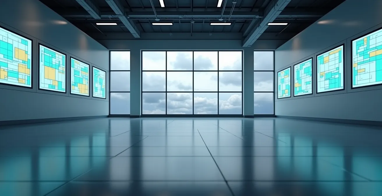 Graphiques et tableaux de comparaison énergétique dans un environnement industriel